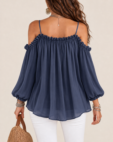 Elegant Off Shoulder Loose Fit Blouse