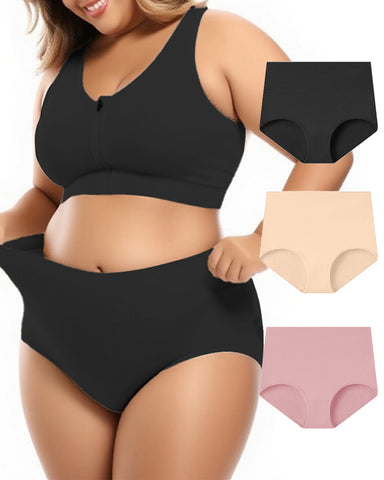Soft High-Waist Breathable Cotton Briefs