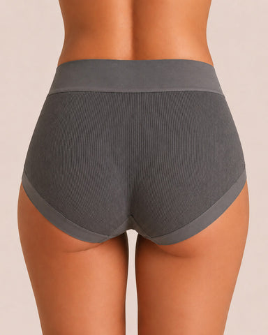 5-Pack Ribbed Cotton High-Waist Briefs