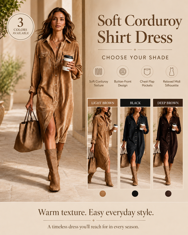 Autumn Ease Shirt Dress
