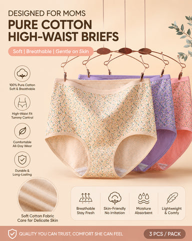4-Pack Floral Print Cotton Briefs