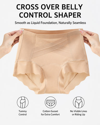 3-Pack Crossover Tummy Control Seamless  Panties