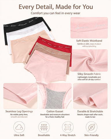 4-Pack  Letter Print  Panties