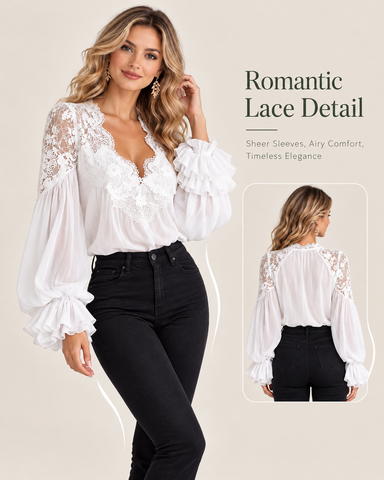 Romantic Chiffon Lace Top