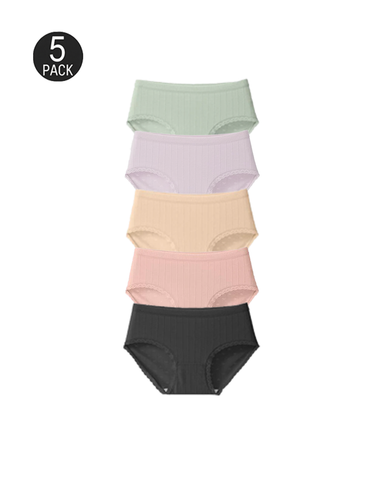 Fresh Lace-Trim Cotton Panties