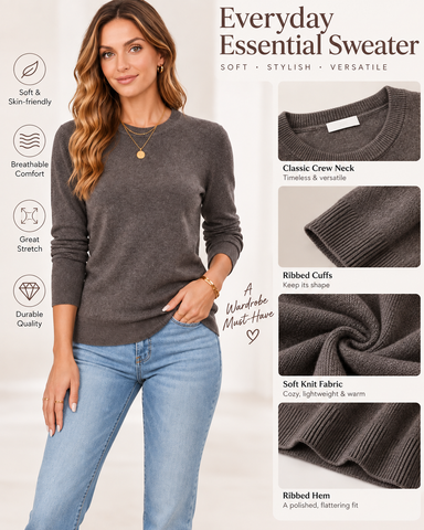 Casual Wool Blend Long Sleeve Sweater