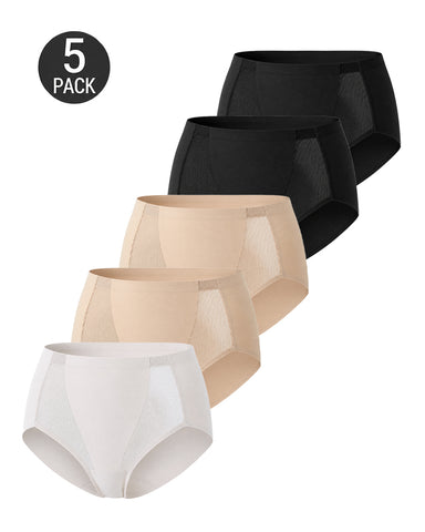 5-Pack Seamless Ice Silk See-Through Mesh Panties