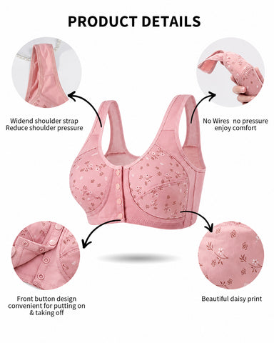3-Pack Front Closure Wireless Bras
