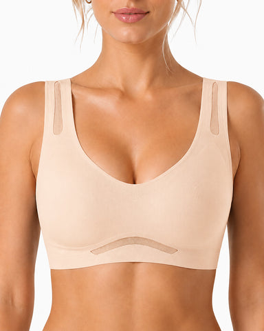 2-Pack Deep V Seamless  Vest Bra