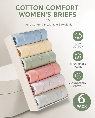 6-Pack Pure Cotton  Macaron Panties