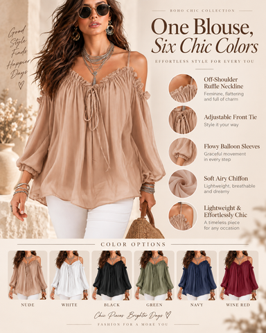 Elegant Off Shoulder Loose Fit Blouse