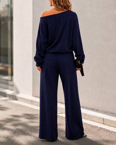 Soft Days Off-Shoulder Lounge Set