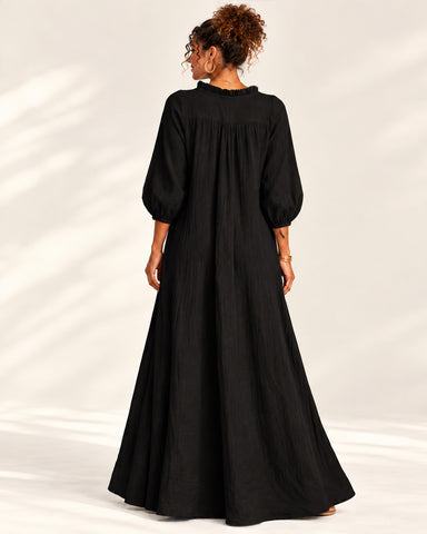 Women's Cotton Linen Maxi Dress