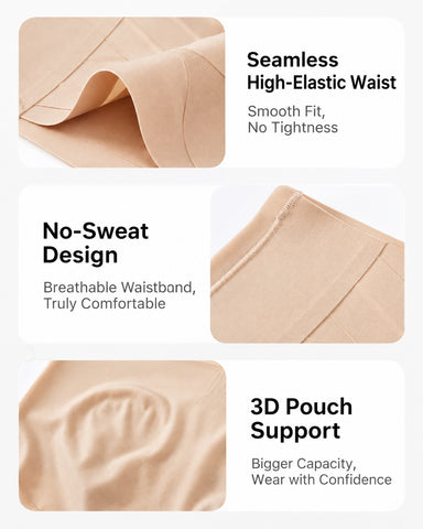 3-Pack Crossover Tummy Control Seamless  Panties