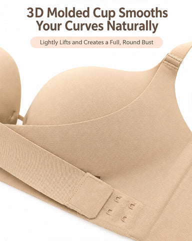 Seamless Cross Front Closure Push-Up Bra