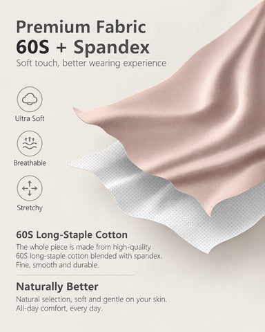 5-Pack Soft Lace-Trim Cotton High-Waist Panties