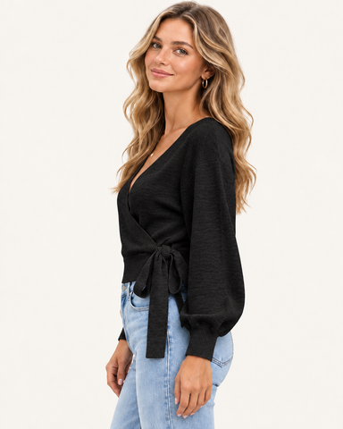 Women's Wrap Knit Top
