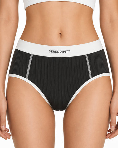 5-Pack Colorblock Ribbed Cotton Briefs