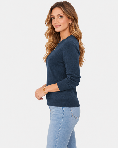 Casual Wool Blend Long Sleeve Sweater