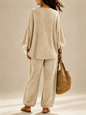 Boho Linen Wide-Leg Set