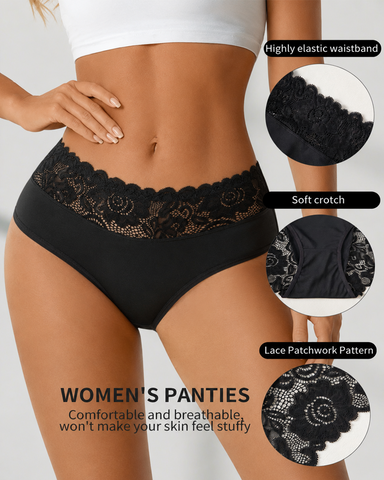 5-Pack Lace Cotton Comfort Briefs