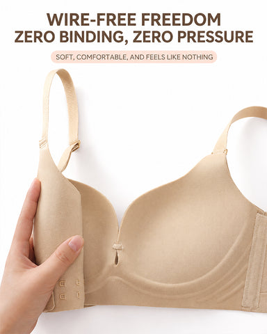 Seamless Cross Front Closure Push-Up Bra