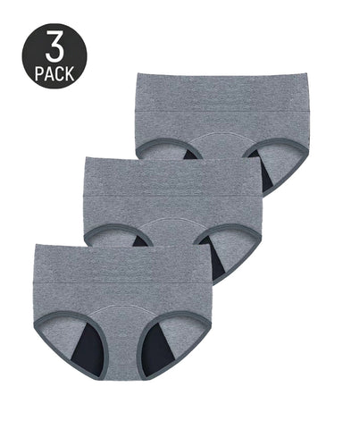 Multiple-Pack High Waist Pure Cotton Seamless Menstrual Panties