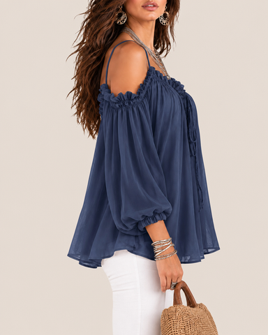 Elegant Off Shoulder Loose Fit Blouse