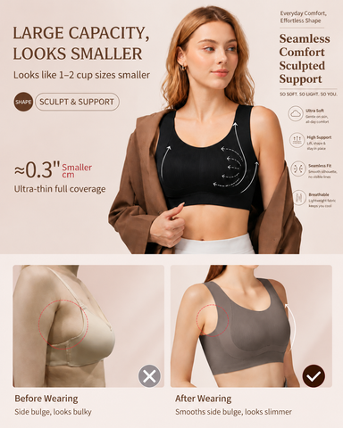Seamless Wire Free Comfort Invisible Vest Bra