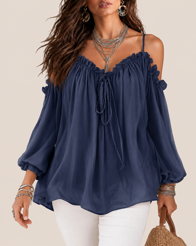 Elegant Off Shoulder Loose Fit Blouse