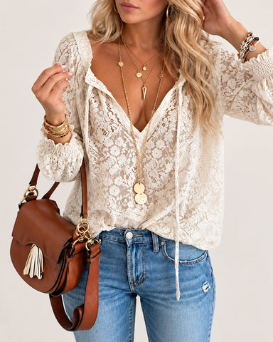 Delicate Floral Lace Top