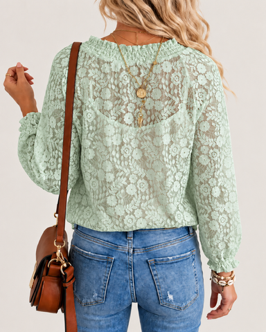 Delicate Floral Lace Top