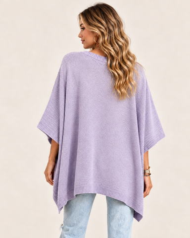 Women's Oversized Batwing Sleeve Knit Top