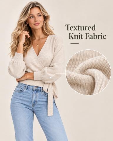 Women's Wrap Knit Top