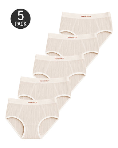 5-Pack Colorblock Ribbed Cotton Briefs