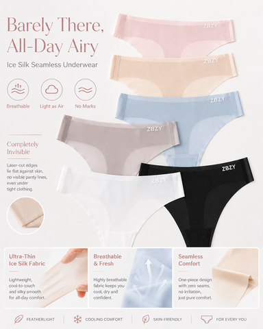 Ultra-Thin Breathable Ice Silk Seamless Panties