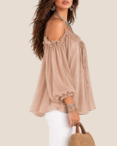 Elegant Off Shoulder Loose Fit Blouse