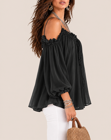 Elegant Off Shoulder Loose Fit Blouse