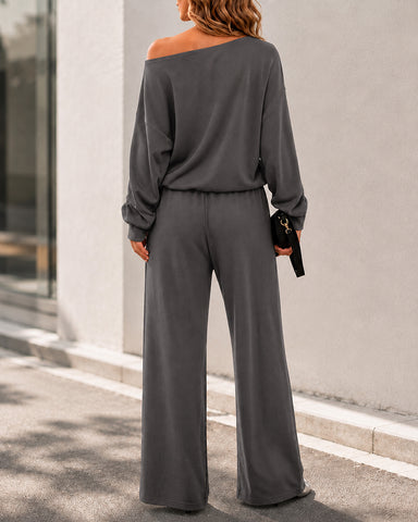 Soft Days Off-Shoulder Lounge Set
