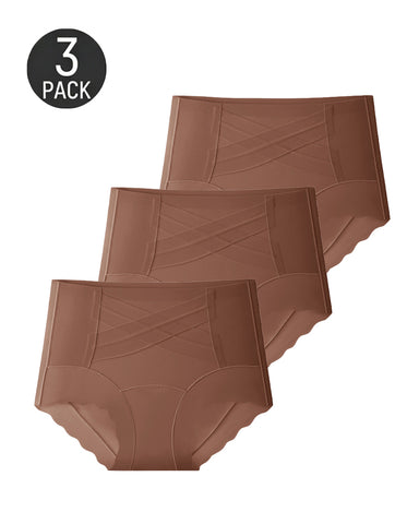 3-Pack Crossover Tummy Control Seamless  Panties