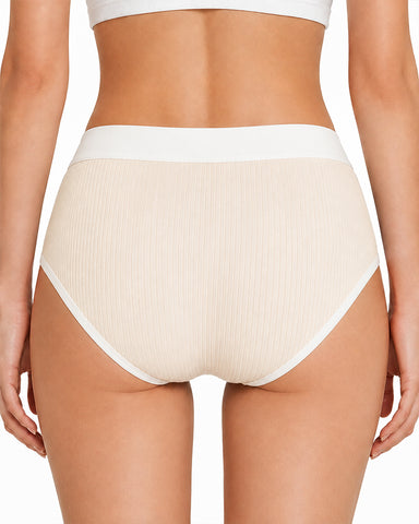 5-Pack Colorblock Ribbed Cotton Briefs