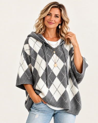 Argyle Hooded Sweater
