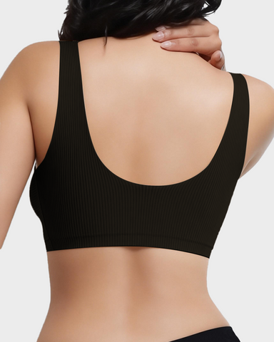 Women's V-neck wireless comfortable and breathable vest bra