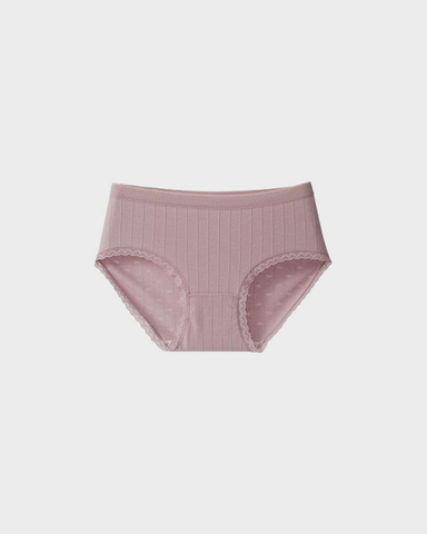Fresh Lace-Trim Cotton Panties