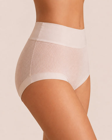 5-Pack Ribbed Cotton High-Waist Briefs