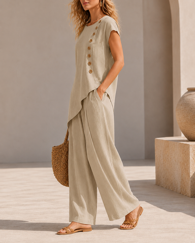 Casual Linen Two-Piece Set
