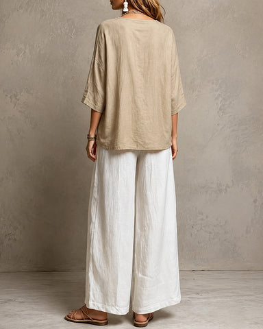 Multi-Color Cotton Linen Set