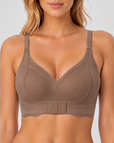 Front Closure Seamless Deep V Comfort Bra