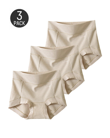 3-Pack Pure Cotton Striped Briefs