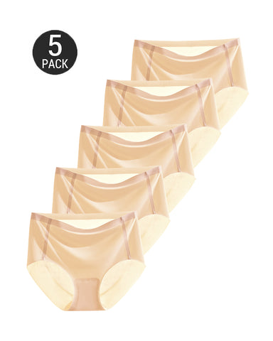5-Pack Ultra-Thin Breathable Ice Silk Seamless Panties